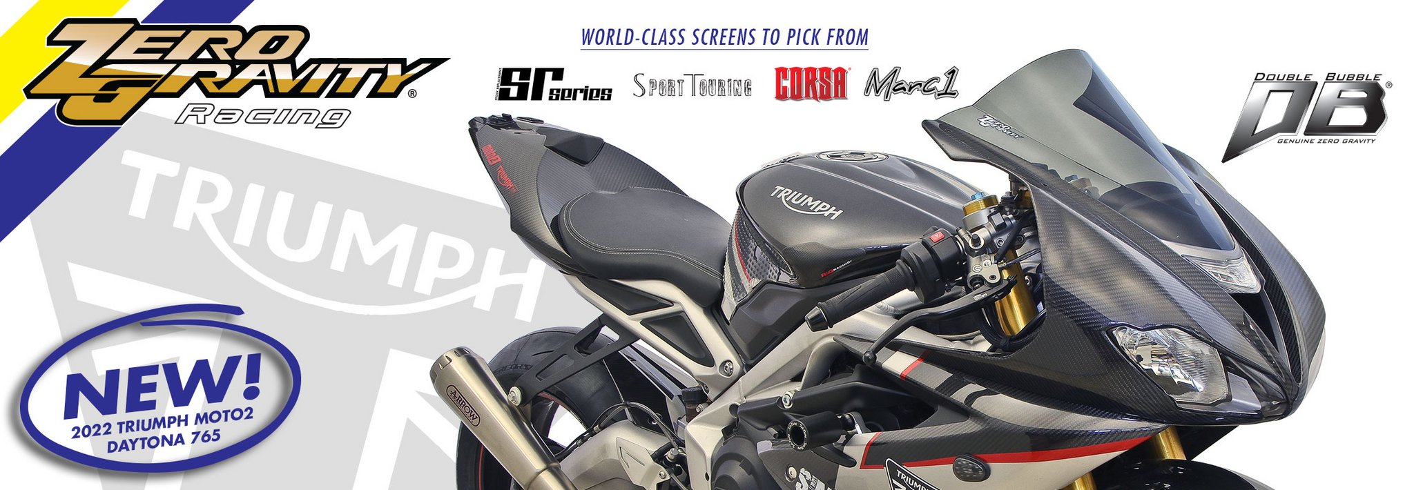 Triumph Daytona 765 Moto2 2020-2022 | Zero Gravity Windscreens