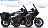 Yamaha Tracer Compare Profile SR Series and Sport Touring Zero Gravity Windscreen