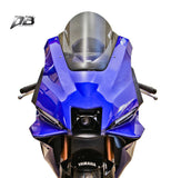 Zero Gravity Yamaha R9 Double Bubble windscreen light smoke front view on sportbike