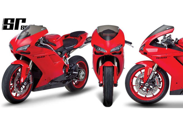 Zero Gravity SR windscreen for Ducati 1098 S R Bayliss Tricolore (2007-2009) – premium sportbike accessory for enhanced aerodynamics and performance